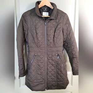 LAUNDRY BY SHELLI SEGAL - Quilted Puffer Jacket - Brown/Green Size: PP